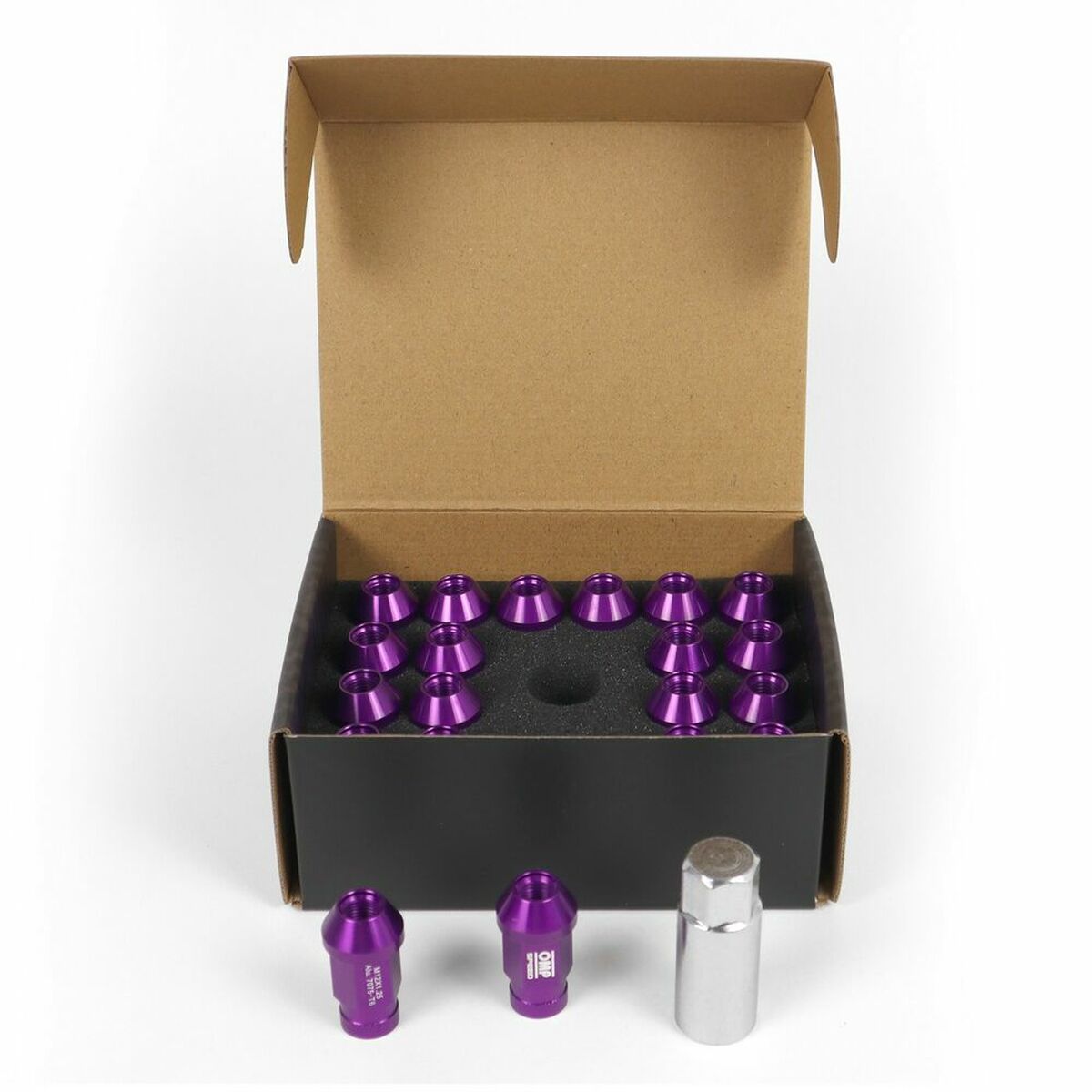 Set Matice OMP 7075 M12 x 1,25 40 mm 20 uds Violeta